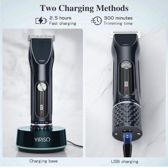 Beard Trimmer for Men, Men's Adjustable Hair Clipper Electric Razor Set - Picture 6 of 7
